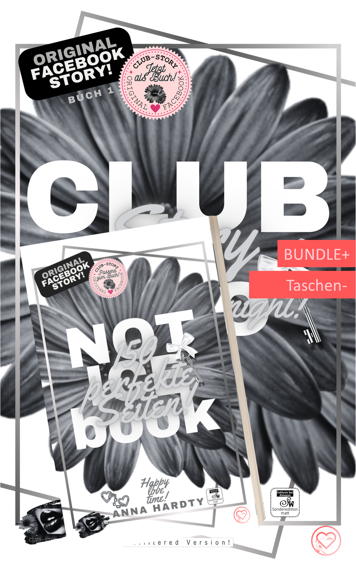 BUNDLE+ CLUB-STORY | xo Love me, to night! (EIN NICHT PERFEKTER SOCIAL MEDIA EPISODENROMAN) + NOTICEBOOK 150 perfekte Seiten!: Passend zur CLUB-STORY | xo