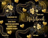 Notebook »Dark Love«: ♥Notizbücher von TEXTKINO♥ by Enna Steahle – Ein eleganter Alltagsbegleiter für all deine Gedanken, Ideen und Notizen!